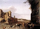 Rome Paintings - Ruins of Ancient Rome by Cornelis van Poelenburgh